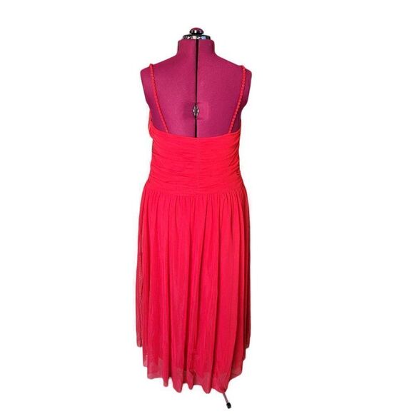 London Times Hi-Low Red Dress (Size 16W) - Picture 4 of 8